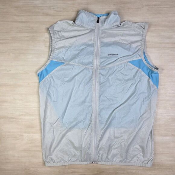 Patagonia Nine Trails Vest Men’s Size Medium Gray Blue Lightweight Reflective - Picture 1 of 7